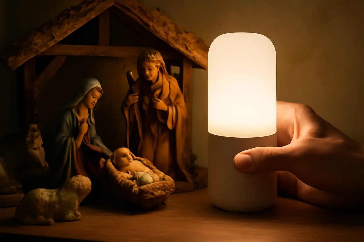 Cosa usare per illuminare il presepe senza rischi? La soluzione creativa che valorizza ogni scena