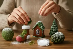 Come sistemare muschio e neve finta sulle decorazioni natalizie? Il trucco per un effetto realistico