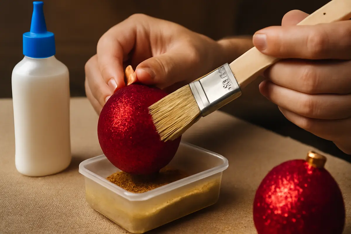 Come evitare che colla e glitter lascino tracce antiestetiche sulle decorazioni? Il metodo usato dagli artigiani