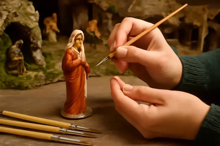 Pennelli per dettagli nel presepe fai da te: la misura ideale per non sbagliare contorno
