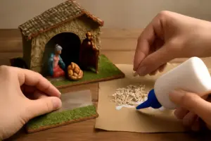 Come incollare la ghiaia decorativa senza sporcare le scene del presepe? Il trucco anti-disastro degli esperti