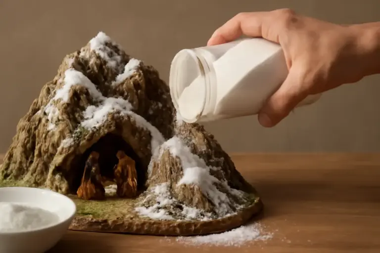 Come realizzare effetti neve sulle montagne del presepe? Il materiale economico che sorprende