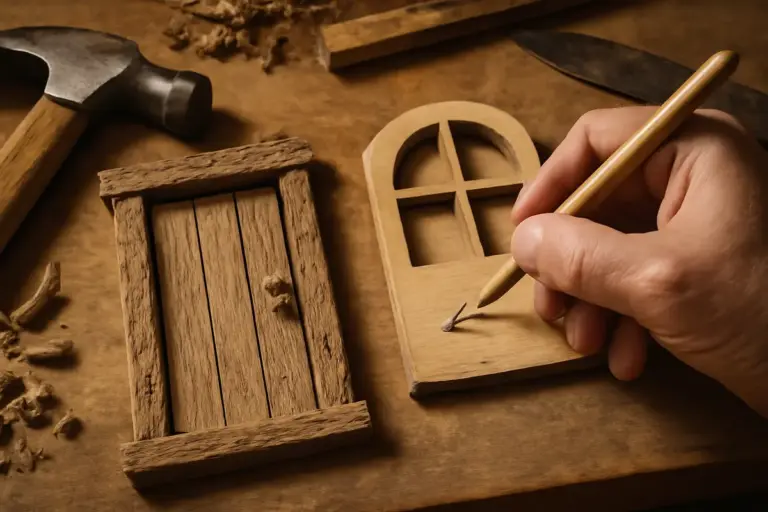 Accessori in legno per il presepe: come creare porte e finestre senza errori comuni