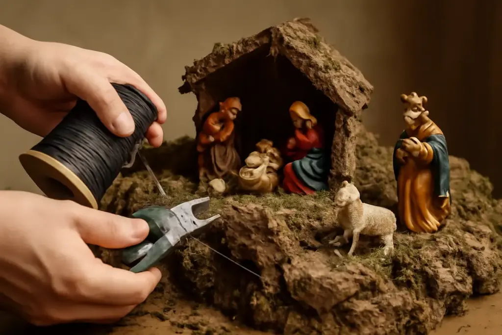 Fil di ferro nel presepe: come usarlo senza compromettere la stabilità delle scene