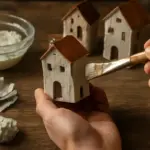 Hai mai provato la carta pesta per case nel presepe? Il trucco che le rende solide e leggere