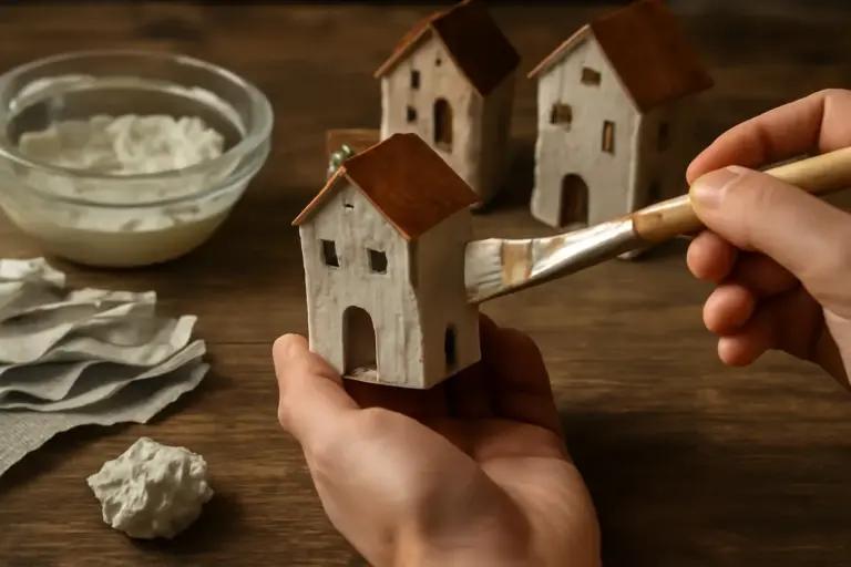 Hai mai provato la carta pesta per case nel presepe? Il trucco che le rende solide e leggere