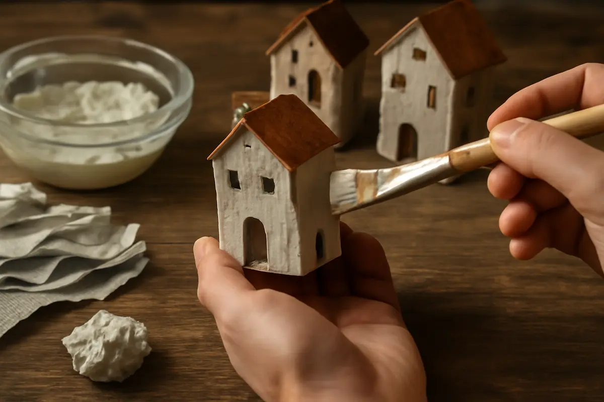 Hai mai provato la carta pesta per case nel presepe? Il trucco che le rende solide e leggere