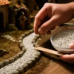 Come realizzare vialetti in ghiaia nel presepe? Il materiale che simula la pietra alla perfezione