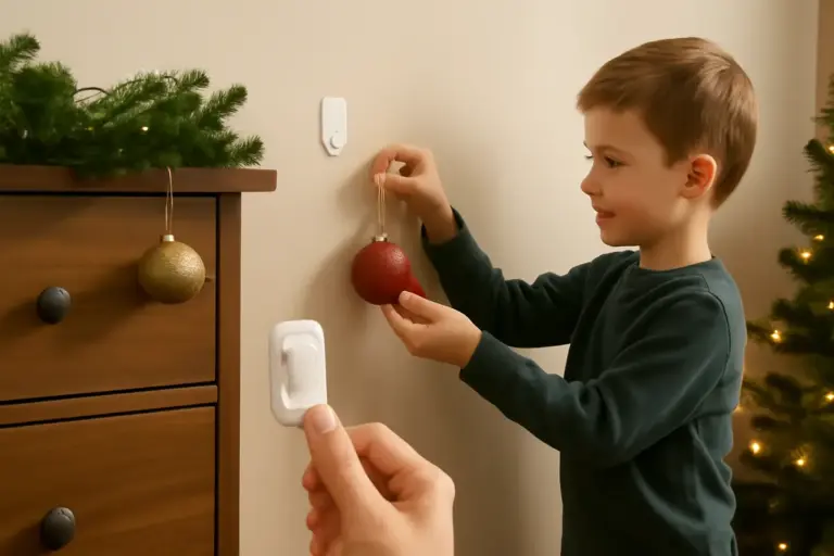 Come appendere le decorazioni natalizie senza rovinare mobili e pareti? Il metodo a prova di bambini