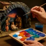 Come dare profondità alle scenografie del presepe? Il segreto delle ombre con colori acrilici