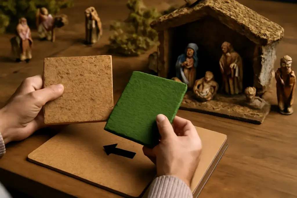 Come scegliere la base giusta per le decorazioni del presepe? Il dettaglio che sostiene tutta la scenografia