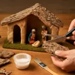 Come incollare e sagomare la corteccia sul presepe? Tecniche anti-sfaldamento efficaci