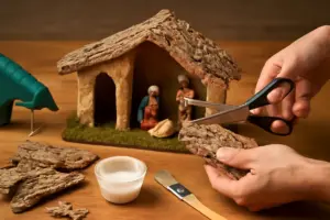 Come incollare e sagomare la corteccia sul presepe? Tecniche anti-sfaldamento efficaci