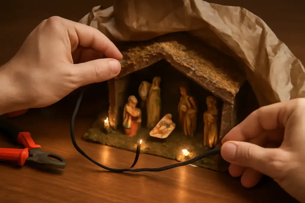 Cablaggi e mini luci nel presepe: come nasconderli per un effetto sorprendente e pulito?