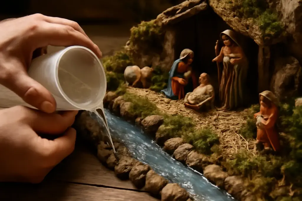 Come rendere realistico il fiume nel presepe? Svelato il materiale che evita perdite e macchie