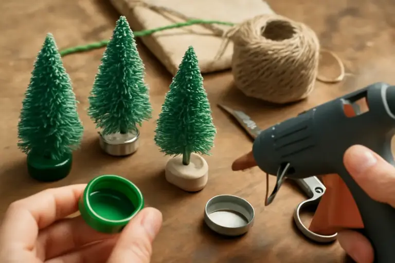 Alberi di Natale in miniatura per il presepe: come realizzarli facilmente con oggetti di riciclo