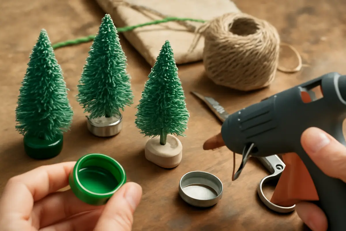 Alberi di Natale in miniatura per il presepe: come realizzarli facilmente con oggetti di riciclo